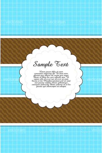 Blue and Brown Card Background with Sample Text